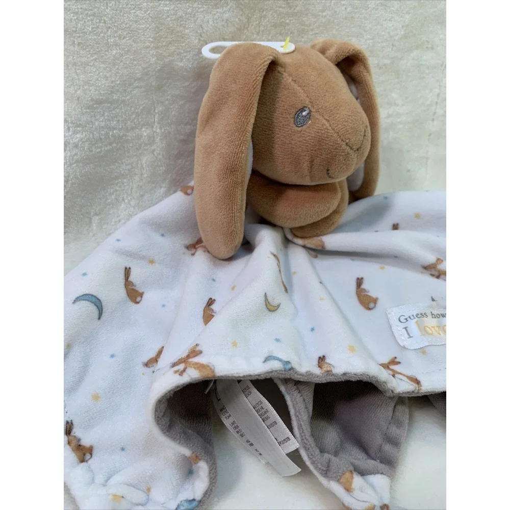 Guess How Much I Love You Bunny Baby‎ Security Blanket Lovey soft knot knotted